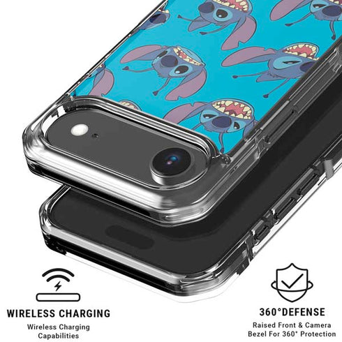 Disney Lilo and Stitch Face Expression Pattern iPhone 17 Air Clear Case