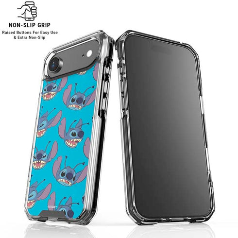 Disney Lilo and Stitch Face Expression Pattern iPhone 17 Air Clear Case