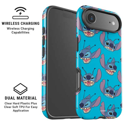 Disney Lilo and Stitch Face Expression Pattern iPhone 17 Air Magsafe Impact Case