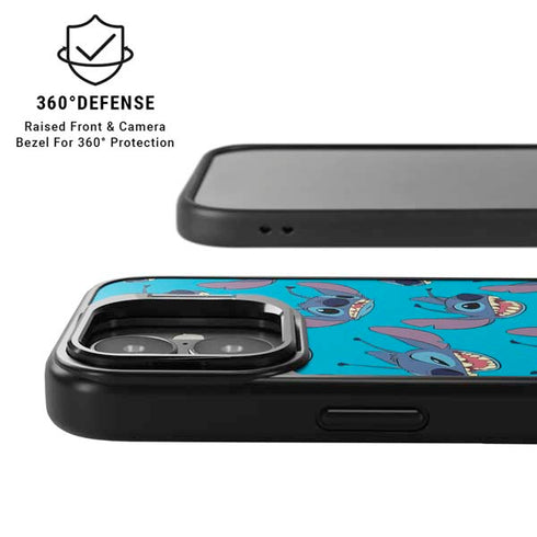 Disney Lilo and Stitch Face Expression Pattern iPhone 17 Kickstand Case