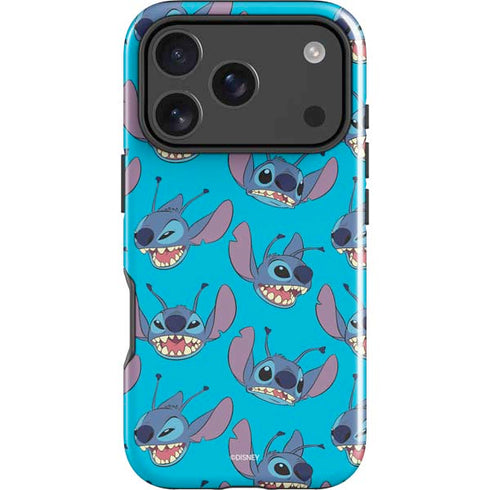 Disney Lilo and Stitch Face Expression Pattern iPhone 17 Pro Impact Case