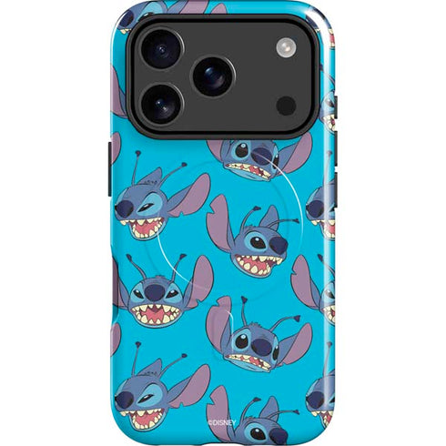 Disney Lilo and Stitch Face Expression Pattern iPhone 17 Pro Magsafe Impact Case