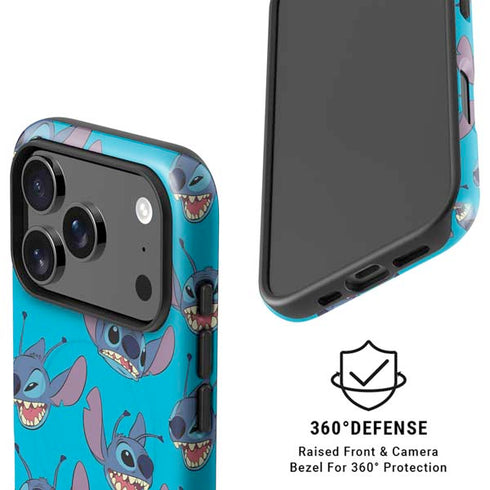 Disney Lilo and Stitch Face Expression Pattern iPhone 17 Pro Magsafe Impact Case