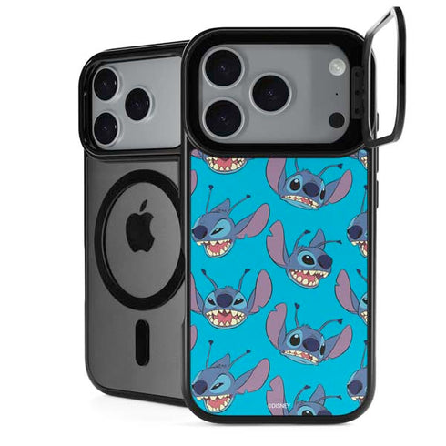 Disney Lilo and Stitch Face Expression Pattern iPhone 17 Pro Max Kickstand Case