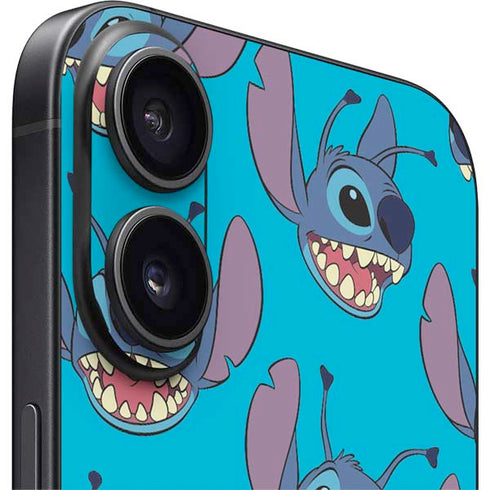 Disney Lilo and Stitch Face Expression Pattern iPhone 17 Skin