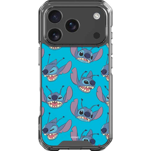 Disney Lilo and Stitch Face Expression Pattern iPhone 18 Pro Clear Case
