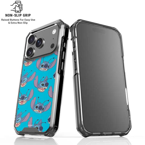Disney Lilo and Stitch Face Expression Pattern iPhone 18 Pro Clear Case