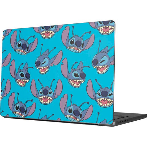 Disney Lilo and Stitch Face Expression Pattern Apple MacBook Pro 14-inch Skin