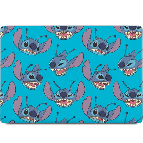 Disney Lilo and Stitch Face Expression Pattern MacBook Skins