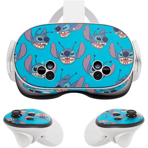 Disney Lilo and Stitch Face Expression Pattern Meta Quest 3S Skin