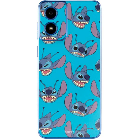 Disney Lilo and Stitch Face Expression Pattern Moto G Play 4G (2024) Skin