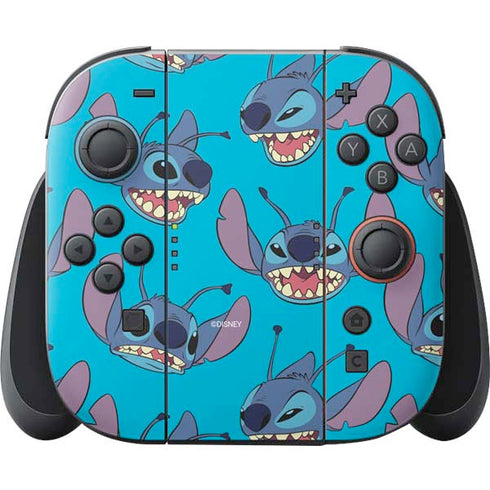 Disney Lilo and Stitch Face Expression Pattern Nintendo Skins