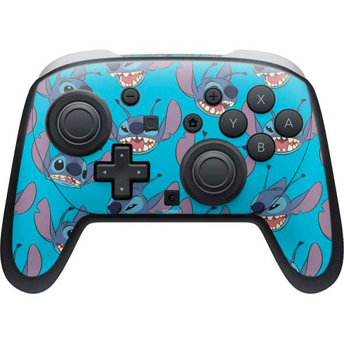 Disney Lilo and Stitch Face Expression Pattern Nintendo Skins