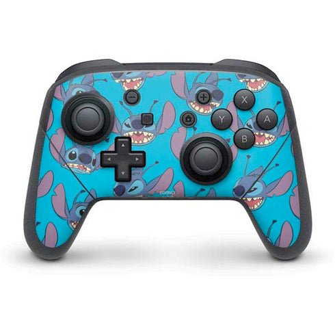 Disney Lilo and Stitch Face Expression Pattern Nintendo Skins