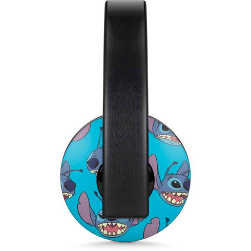 Disney Lilo and Stitch Face Expression Pattern PlayStation 4 Gold Wireless Headset Skin