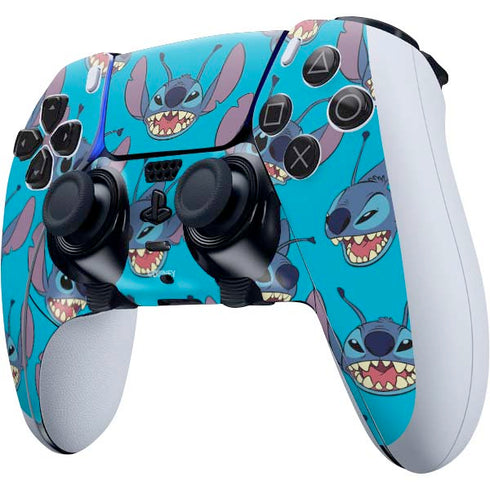 Disney Lilo and Stitch Face Expression Pattern PS5 DualSense Edge Pro Controller Skin