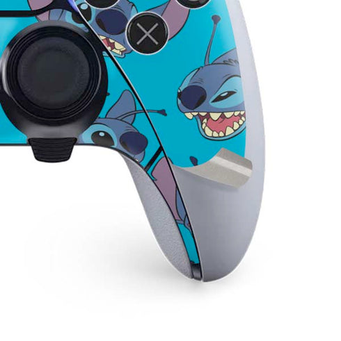 Disney Lilo and Stitch Face Expression Pattern PS5 DualSense Edge Pro Controller Skin