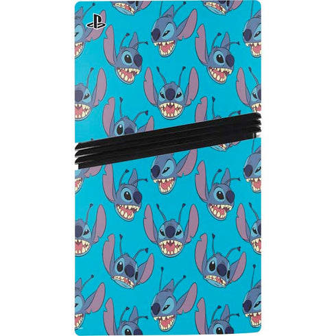 Disney Lilo and Stitch Face Expression Pattern PS5 Pro Disk Bundle Skin