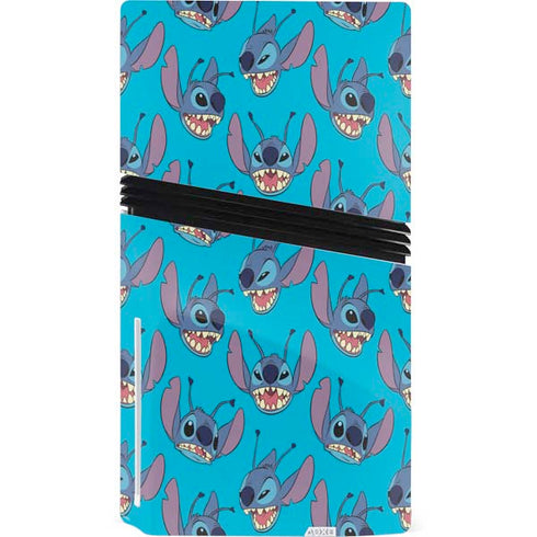 Disney Lilo and Stitch Face Expression Pattern PS5 Pro Disk Bundle Skin
