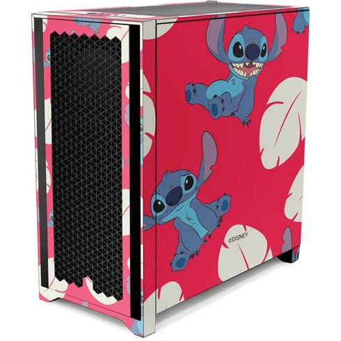 Disney Lilo and Stitch Character Pattern Corsair 4000D Tempered Glass Mid-Tower ATX Case Skin