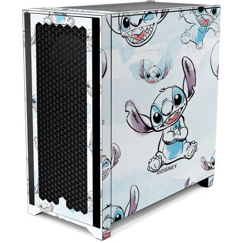 Disney Lilo and Stitch Pattern Corsair 4000D Tempered Glass Mid-Tower ATX Case Skin