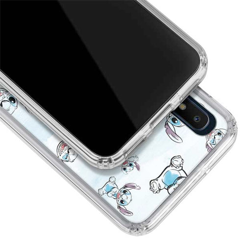 Disney Lilo and Stitch Pattern Galaxy A10e Clear Case