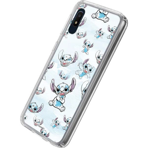 Disney Lilo and Stitch Pattern Galaxy A10e Clear Case