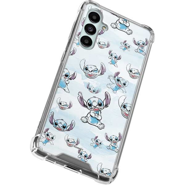 Galaxy A16 5G Disney Lilo and Stitch Pattern Clear Case