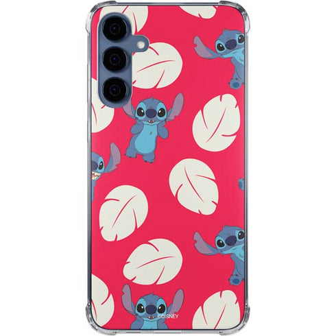 Disney Lilo and Stitch Character Pattern Galaxy A35 5G Clear Case