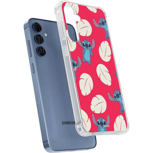 Disney Lilo and Stitch Character Pattern Galaxy A35 5G Clear Case