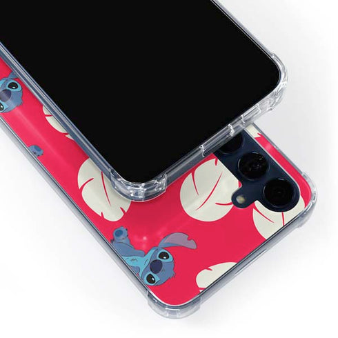 Disney Lilo and Stitch Character Pattern Galaxy A35 5G Clear Case