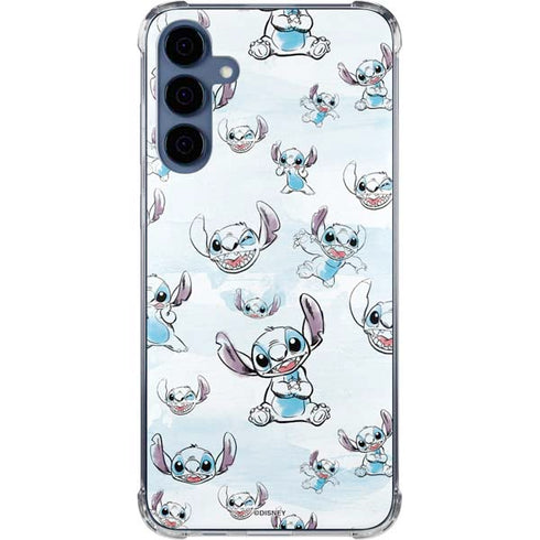 Disney Lilo and Stitch Pattern Galaxy A35 5G Clear Case