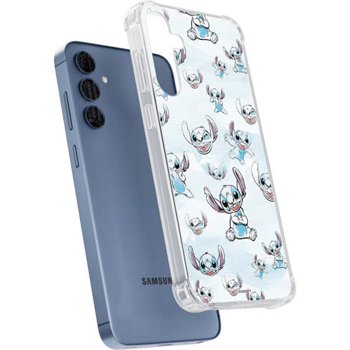 Disney Lilo and Stitch Pattern Galaxy A35 5G Clear Case