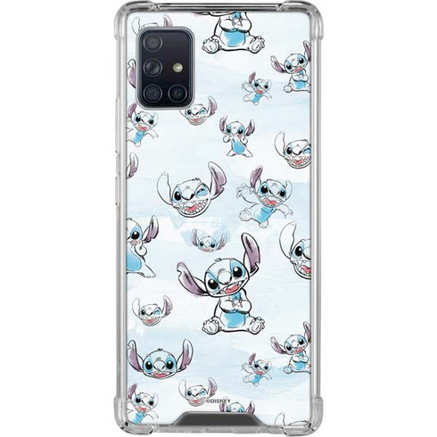 Disney Lilo and Stitch Pattern Galaxy A51 5G Clear Case
