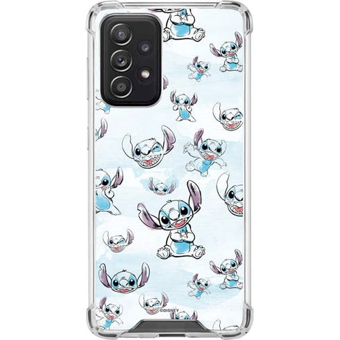 Disney Lilo and Stitch Pattern Galaxy A52 5G Clear Case