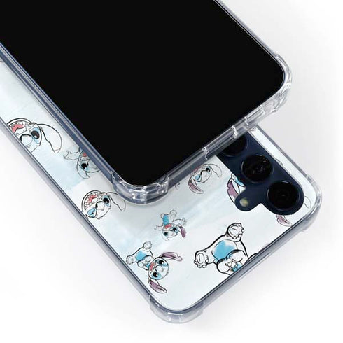 Disney Lilo and Stitch Pattern Galaxy A55 5G Clear Case