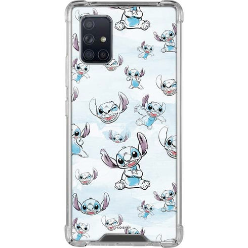 Disney Lilo and Stitch Pattern Galaxy A71 5G Clear Case