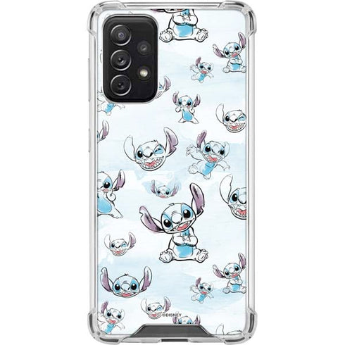 Disney Lilo and Stitch Pattern Galaxy A72 5G Clear Case