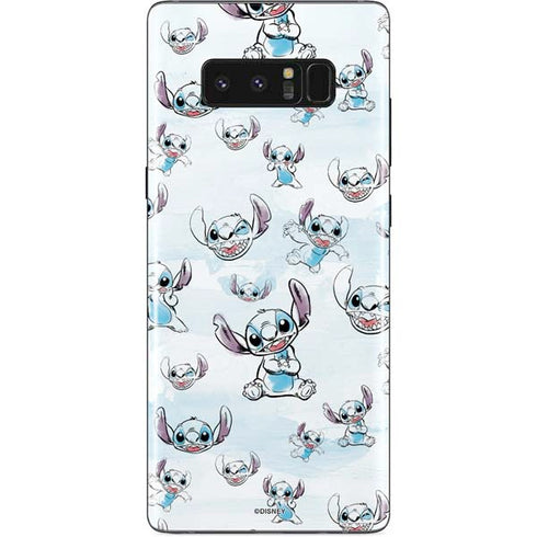 Disney Lilo and Stitch Pattern Galaxy Note 8 Skin
