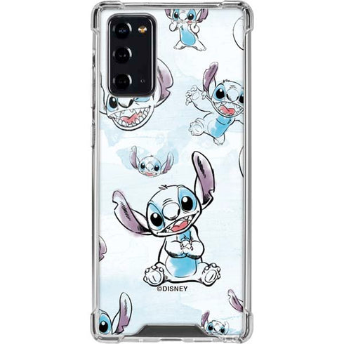 Disney Lilo and Stitch Pattern Galaxy Note20 5G Clear Case