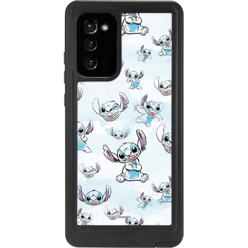 Disney Lilo and Stitch Pattern Galaxy Note20 5G Waterproof Case