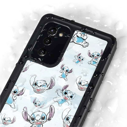 Disney Lilo and Stitch Pattern Galaxy Note20 5G Waterproof Case