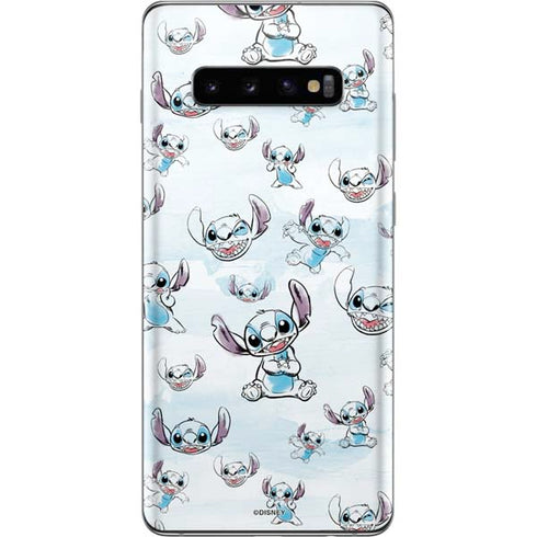 Disney Lilo and Stitch Pattern Galaxy S10 Plus Skin