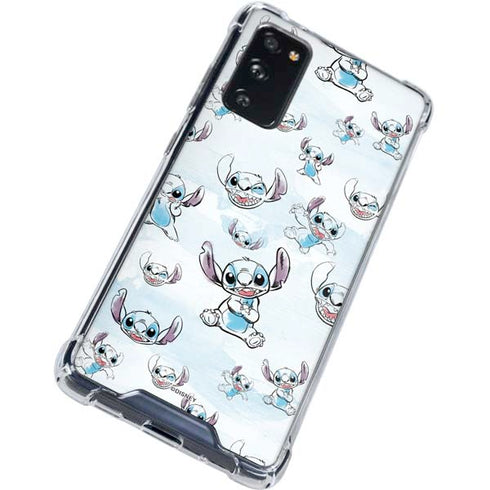 Disney Lilo and Stitch Pattern Galaxy S20 FE Clear Case