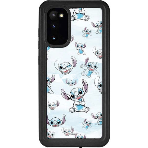 Disney Lilo and Stitch Pattern Galaxy S20 Waterproof Case