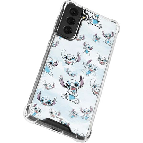 Disney Lilo and Stitch Pattern Galaxy S21 FE Clear Case