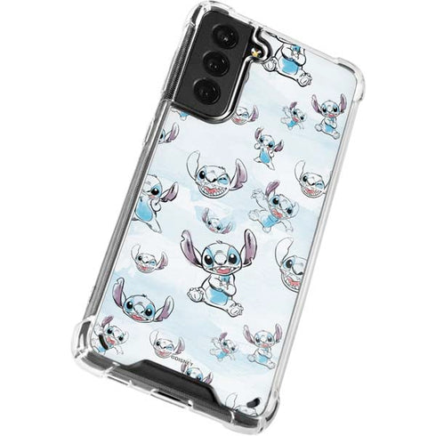 Disney Lilo and Stitch Pattern Galaxy S21 Plus 5G Clear Case