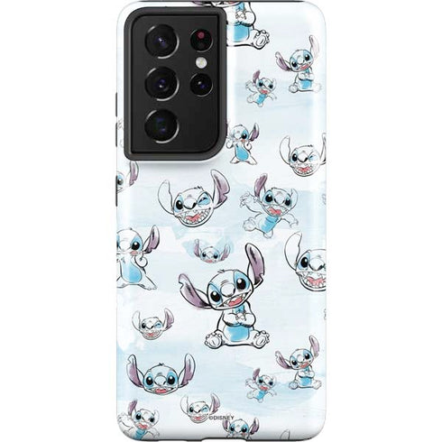 Disney Lilo and Stitch Pattern Galaxy S21 Ultra 5G Pro Case