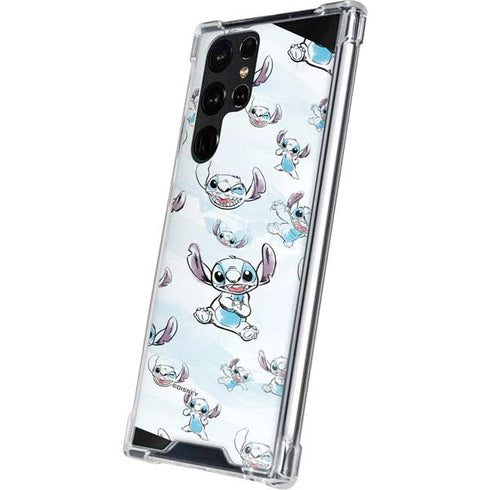 Disney Lilo and Stitch Pattern Galaxy S22 Ultra Clear Case