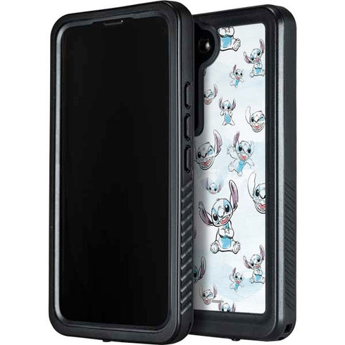 Disney Lilo and Stitch Pattern Galaxy S23 Plus Waterproof Case